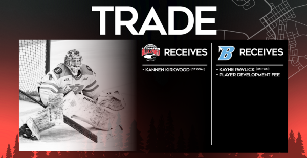 Blizzard acquire 2007-Born Goaltender, Kannen Kirkwood from Winnipeg Blues